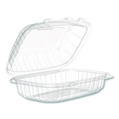 Dart Microwaveable Hinged Containers, ProPlanet Seal, 6.5 x 9 x 3, Clear, Plastic, 300/Carton (69PPHT1)