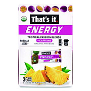 Thats it. Organic Energy Bars, Tropical Passion Blend, 0.7 oz Bar, 36/Box (22002519)