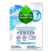 Seventh Generation Automatic Dishwasher Powder, Free and Clear, 45oz Box, 12/Carton (22150CT)