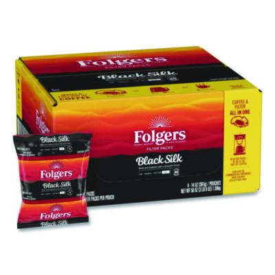 Folgers Coffee Filter Packs, Black Silk, 1.4 oz Pack, 40Packs/Carton (00016)