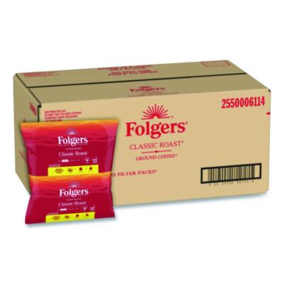 Folgers Coffee Roast Ground Filter Pack, 0.6 oz, 160/Carton (06114)