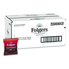 Folgers Simply Gourmet Gourmet Supreme Ground Coffee, Fraction Pack, 1.75 oz, 42/Carton (06437)