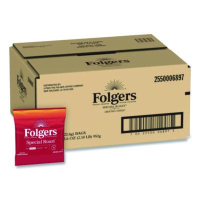 Folgers Special Roast Ground Coffee Fraction Pack, 0.8 oz, 42/Carton (06897)