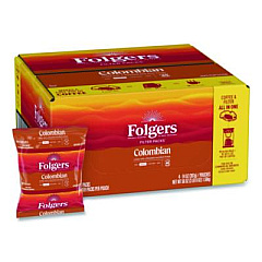 Folgers Coffee Filter Packs, 100% Colombian, 1.4 oz Pack, 40/Carton (10107)