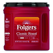 Folgers Coffee, Classic Roast, Ground, 25.9 oz Canister (20421EA)