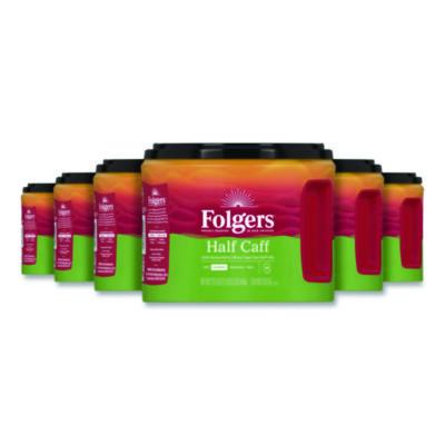 Folgers Half Caff Ground Coffee, 22.6 oz Canister, 6/Carton (20527CT)