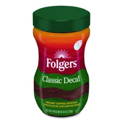 Folgers Classic Decaf Instant Coffee, 8 oz Jar (20630)