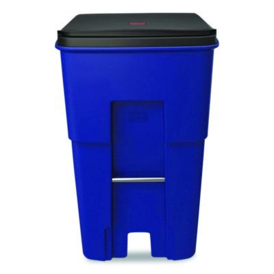 Rubbermaid Commercial Square Brute Rollout Container, 95 gal, Resin, Blue (9W2273BLU)