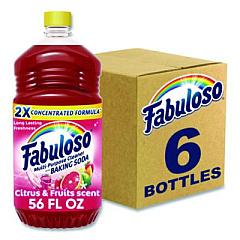 Fabuloso Multi-Use Cleaner, Citrus Scent, 56 oz Bottle, 6/Carton (153091)