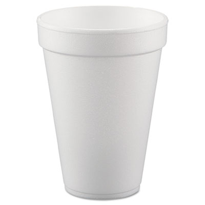 Dart Conex Hot/Cold Foam Drinking Cups, 10 oz, White, 40/Bag, 25 Bags/Carton (10FJ8)