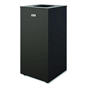 Suncast Commercial Square Metal Decorative Can, Steel, 24 gal, Black (MTCSQ240)