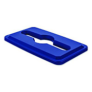 Suncast Commercial 23 Gallon Resin Slim Trash Can Paper Recycling Lid, 11.87 x 20.25 x 1.35, Blue (TCNLID03BLD)