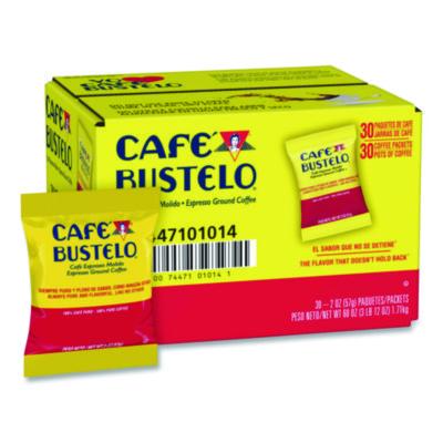 Caf Bustelo Regular Coffee Fraction Packs, Espresso, 2 oz Pack, 30/Carton (01014)