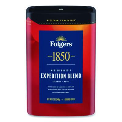 1850 Expedition Blend Roast Ground Coffee, 12 oz Canister (93312EA)