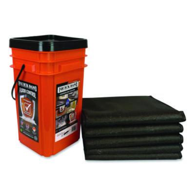 Quick Dam Outdoor Grab and Go Bucket Kit, (1) Bucket, (5) Jumbo Flood Bags (QDGG12485)