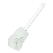 Carlisle Sparta Handle Bottle Brush, Pint, White Polyester Bristles, 4.5" Brush, 7.5" White Plastic Handle (4046600)