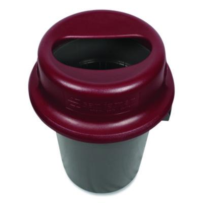 San Jamar KatchAll Flatware Retriever, 44 gal Capacity, 24.63 dia x 8.13h, Burgundy (KA4400)