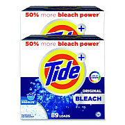 Laundry Detergent with Bleach, HE Compatible, 80 Loads, Tide Original Scent, Powder, 129 oz Box, 2/Carton (16667CT)