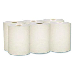 Scott Essential 100% Recycled Fiber Hard Roll Towel, 1-Ply, 8" x 800 ft, 1.5" Core, Brown, 6 Rolls/Carton (56758)