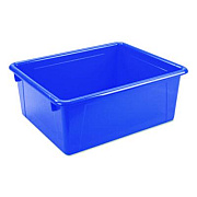 Storex Storage Tray, Deep, 2.81 gal, 10.65" x 13.17" x 5.2", Assorted Bright, 5/Pack (62530U05C)