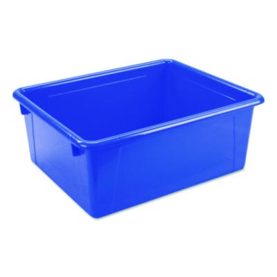 Storex Storage Tray, Deep, 2.81 gal, 10.65" x 13.17" x 5.2", Assorted Bright, 5/Pack (62530U05C)