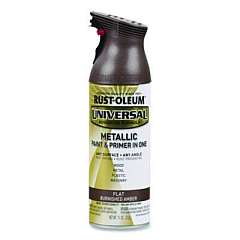 Rust-Oleum Universal Premium Spray Paint, Flat Amber, 12 oz Aerosol Can (271472EA)