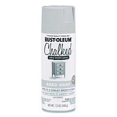 Rust-Oleum Ultra Matte Chalked Paint, Matte Aged Gray, 12 oz Aerosol Can (302592EA)