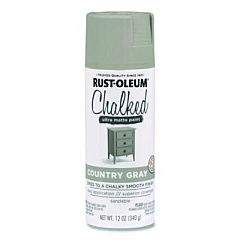 Rust-Oleum Ultra Matte Chalked Paint, Matte Country Gray, 12 oz Aerosol Can (302593EA)