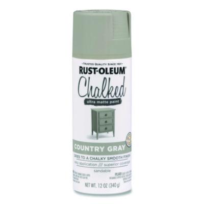 Rust-Oleum Ultra Matte Chalked Paint, Matte Country Gray, 12 oz Aerosol Can (302593EA)