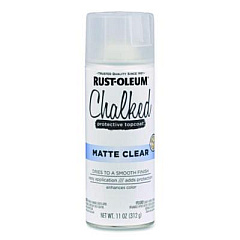 Rust-Oleum Ultra Matte Chalked Paint, Matte Clear, 12 oz Aerosol Can (302599EA)