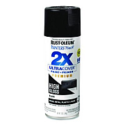 Rust-Oleum Painter's Touch 2X Ultra Cover Spray Paint, High Gloss Black, 12 oz Aerosol Can (331172EA)