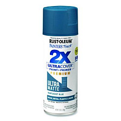 Rust-Oleum Painter's Touch 2X Ultra Cover Spray Paint, Ultra Matte Blue, 12 oz Aerosol Can (331188EA)