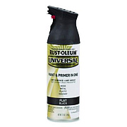 Rust-Oleum Universal Premium Spray Paint, Flat Black, 12 oz Aerosol Can (245198EA)