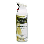 Rust-Oleum Universal Premium Spray Paint, Gloss White, 12 oz Aerosol Can (245199EA)