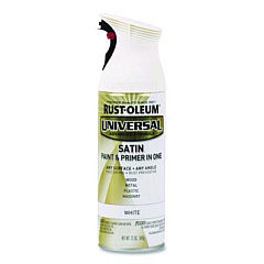 Rust-Oleum Universal Premium Spray Paint, Satin White, 12 oz Aerosol Can (245210EA)