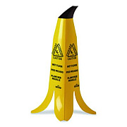 Nexstep Commercial Products Banana Safety Sign, 13 x 12 x 24, Yellow/Black (6948)