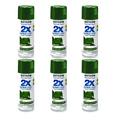 Rust-Oleum Painter's Touch 2X Ultra Cover Spray Paint, Gloss Hunter Green, 12 oz Aerosol Can, 6/Carton (334034)