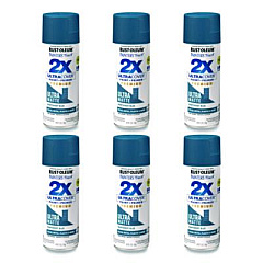 Rust-Oleum Painter's Touch 2X Ultra Cover Spray Paint, Ultra Matte Blue, 12 oz Aerosol Can, 6/Carton (331188)