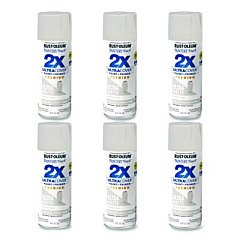 Rust-Oleum Painter's Touch 2X Ultra Cover Spray Paint, Ultra Matte Gray, 12 oz Aerosol Can, 6/Carton (331184)