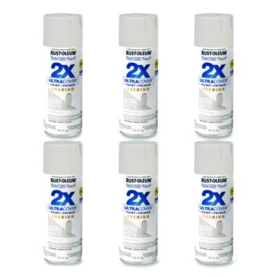 Rust-Oleum Painter's Touch 2X Ultra Cover Spray Paint, Ultra Matte Gray, 12 oz Aerosol Can, 6/Carton (331184)