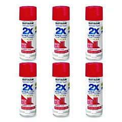 Rust-Oleum Painter's Touch 2X Ultra Cover Spray Paint, High Gloss Strawberry Fields, 12 oz Aerosol Can, 6/Carton (331180)