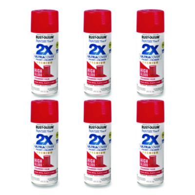 Rust-Oleum Painter's Touch 2X Ultra Cover Spray Paint, High Gloss Strawberry Fields, 12 oz Aerosol Can, 6/Carton (331180)