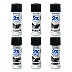 Rust-Oleum Painter's Touch 2X Ultra Cover Spray Paint, High Gloss Black, 12 oz Aerosol Can, 6/Carton (331172)