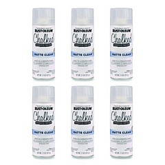 Rust-Oleum Ultra Matte Chalked Paint, Matte Clear, 12 oz Aerosol Can, 6/Carton (302599)
