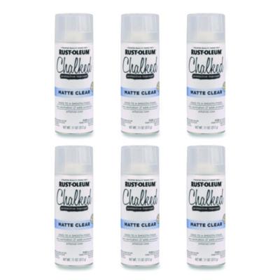 Rust-Oleum Ultra Matte Chalked Paint, Matte Clear, 12 oz Aerosol Can, 6/Carton (302599)