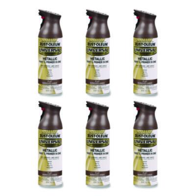 Rust-Oleum Universal Premium Spray Paint, Flat Amber, 12 oz Aerosol Can, 6/Carton (271472)