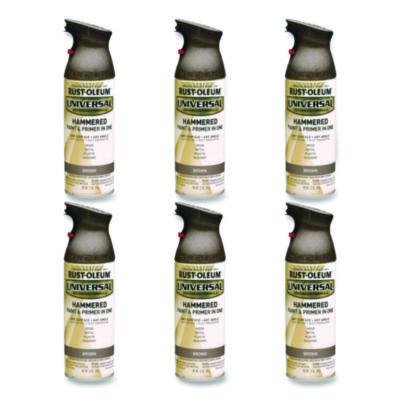 Rust-Oleum Universal Premium Spray Paint, Hammer Brown, 12 oz Aerosol Can, 6/Carton (245218)