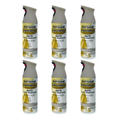 Rust-Oleum Universal Premium Spray Paint, Matte Greige, 12 oz Aerosol Can, 6/Carton (376724)
