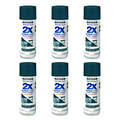 Rust-Oleum Painter's Touch 2X Ultra Cover Spray Paint, Ultra Matte Teal, 12 oz Aerosol Can, 6/Carton (331185)