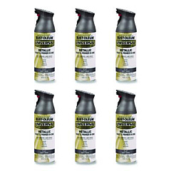 Rust-Oleum Universal Premium Spray Paint, Flat Iron, 12 oz Aerosol Can, 6/Carton (271473)